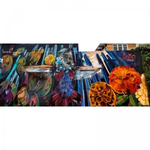 - zapopan,mural ,la naturaleza y la vida, realizado con pigmentos naturales.